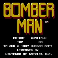 Титульный экран из Bomberman
