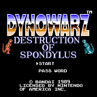Титульный экран Dynowarz: Destruction of Spondylus