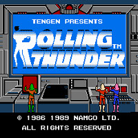 Титульный экран Rolling Thunder