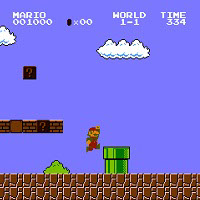 Кадр из игры «Супер Марио Брос»